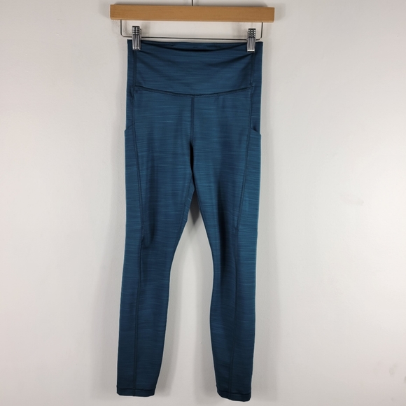 Athleta Ultimate Stash Pocket 7/8 High Waist Tight Space Dye Leggings - Picture 1 of 12